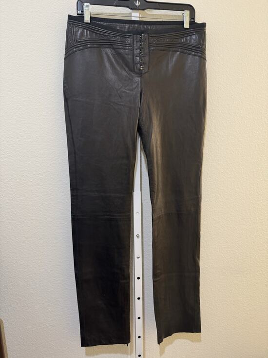 Roberto Cavalli Pants - Roberto Cavalli leather pants black made in Italy Women’s Sz M $2k+